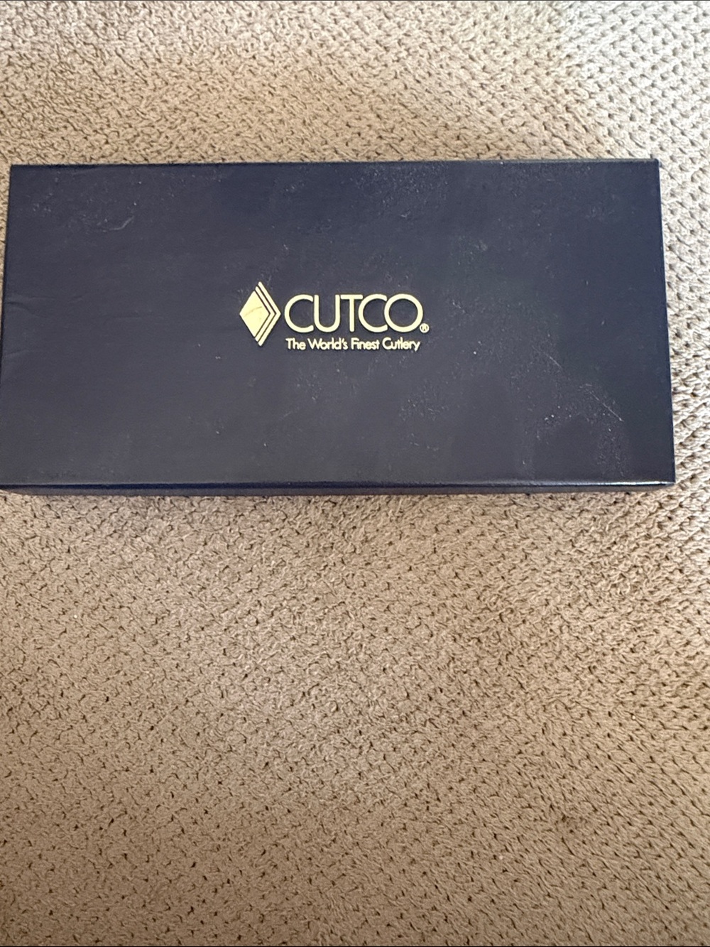 Cutco Navy Box with Gold Logo box only.